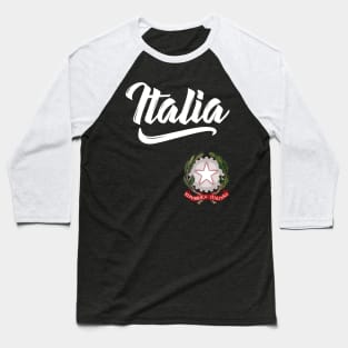 Italia Italy Italian Family Heritage Italiano Coat Of Arms Baseball T-Shirt